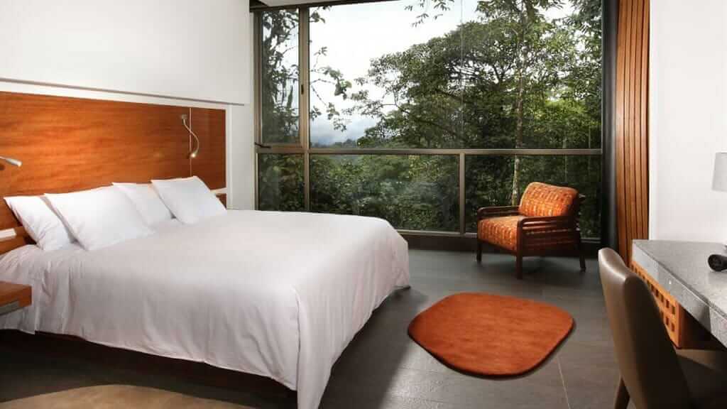 luxury mashpi lodge double room overlooking the ecuador cloud forest